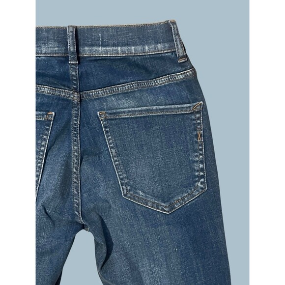 Express Ankle Legging High Rise Hyper Stretch Denim Two Tone Jeans OR $88 New - Picture 7 of 11